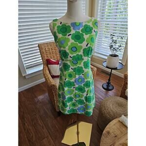 Steven Stolman Vintage Sheath Dress Women's Size 6 Floral Retro Hippie
